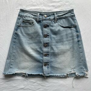 American Eagle Distressed Denim Skirt | Size 0Long